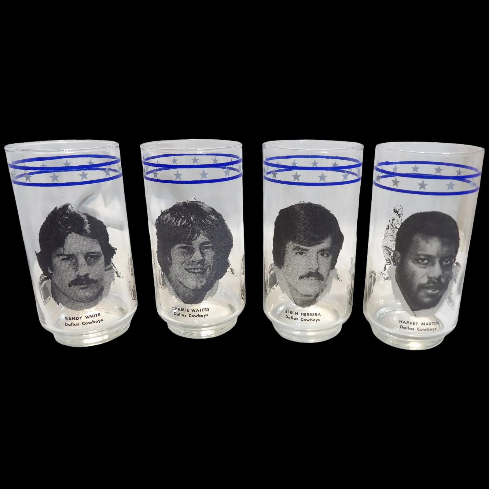 Vintage Dallas Cowboys Burger King Dr Pepper 1977 Collectible Libbey Glasses (1 of 9)