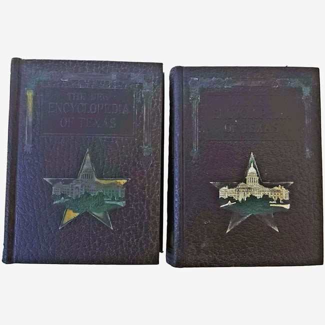 1922 1st Edition "The New Encyclopedia of Texas" Texas Historical Society Two volume set: Title: 1922 1st Edition "The New Encyclopedia of Texas" Texas Historical Society Two volume set Description: The New Encyclopedia of Texas published by the Texas Historical Society, with brown leather