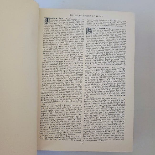 1922 1st Edition "The New Encyclopedia of Texas" Texas Historical Society Two volume set - 9