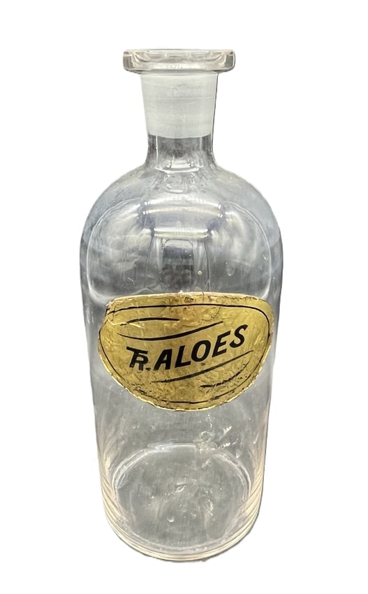 Vintage Pharmacy TINCTURE AOLES GLASS APOTHECARY BOTTLE RX (1 of 8)
