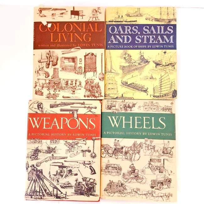 Edwin Tunis Illustrator set of 4 Hard Cover 1st ED Books with Dust jackets (1 of 14)