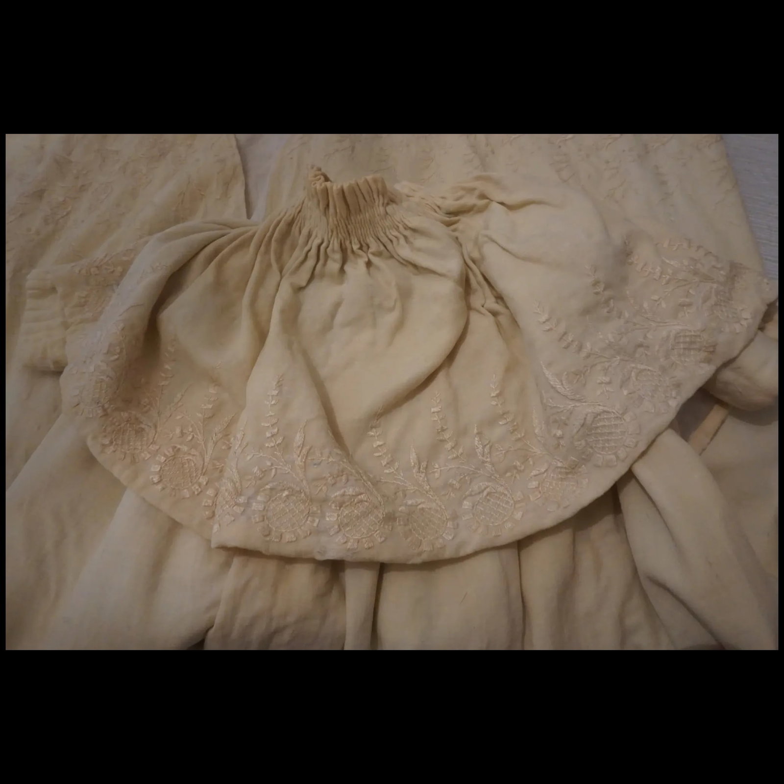 Antique Art Nouveau childs postmortem Bereavement gown - 7