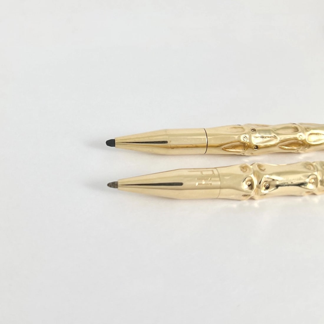 Vintage 1940's Louis Tamis Bamboo Pen and Pencil Set 14K Yellow Gold, 52.11 Gram - 5