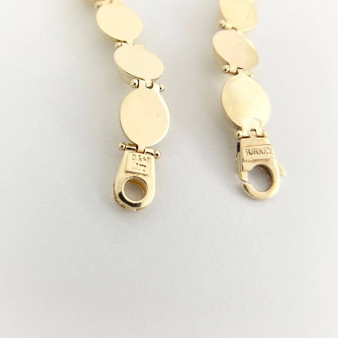 Vintage Graduated Ribbed Round Link Chain Necklace 14K Yellow Gold, 28.62 Grams - 5