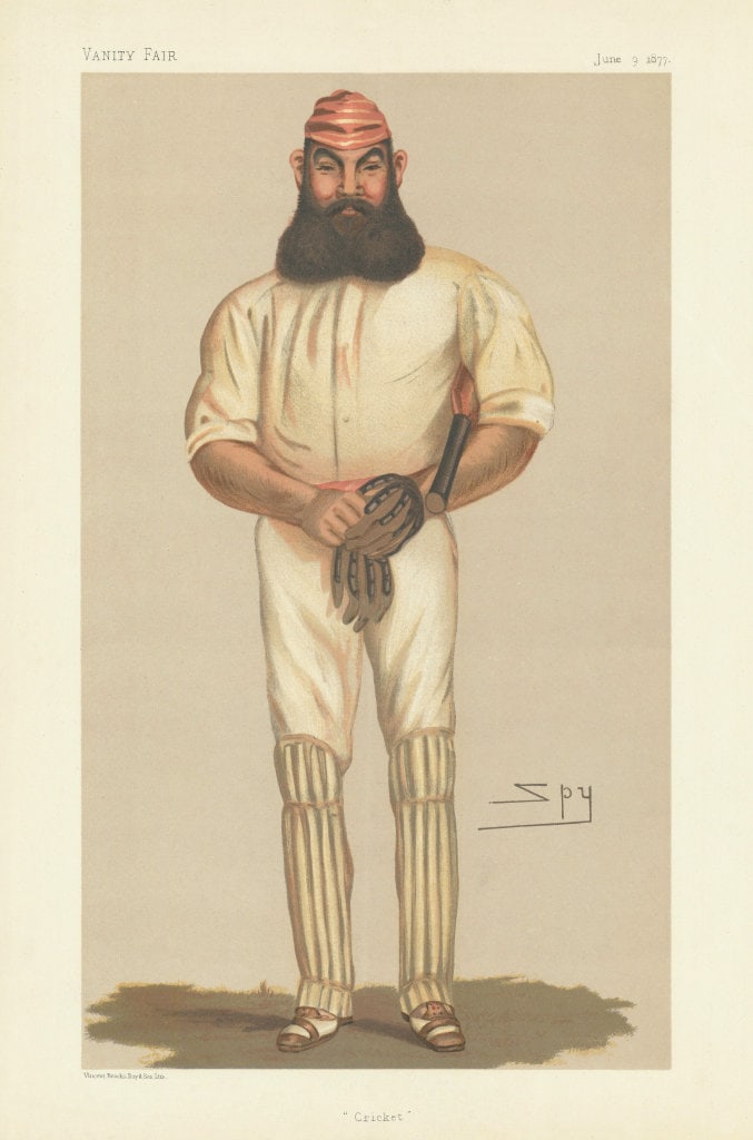 VANITY FAIR SPY CARTOON W.G. (William Gilbert) Grace 'Cricket' Batsman 1877 (1 of 1)