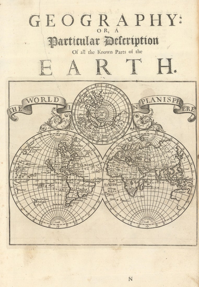 The World in Planisphere by Herman Moll. Insular California 1701 old map: Title: The World in Planisphere by Herman Moll. Insular California 1701 old map Description: The World in Planisphere'. California is shown as an island. The South Atlantic Ocean is marked with its cl