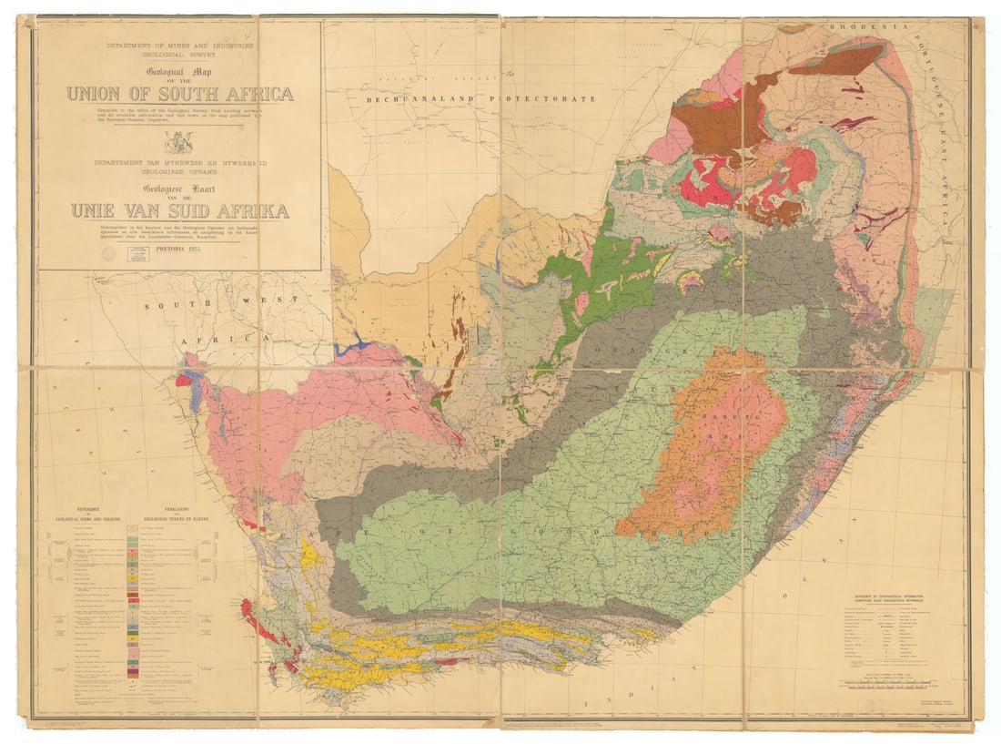 Geological map of the Union of South Africa?A.W. Rogers & Eric Banks 1925 (1 of 1)