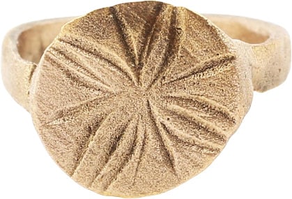 ROMAN/BYZANTINE CHRISTENING OR BAPTISM RING, C. 2ND-6TH CENTURY AD, SIZE ½ (1 of 5)