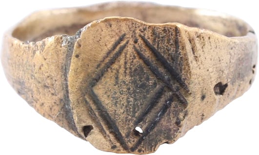 MEDIEVAL EUROPEAN RING, 900-1200 AD SIZE 4 ½ (1 of 5)