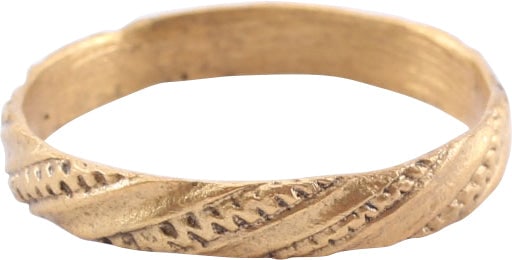 MEDIEVAL EUROPEAN WEDDING RING, 15TH CENTURY, SIZE 5 ¾ (1 of 5)