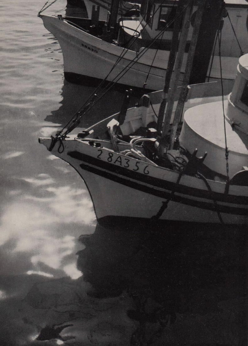 ANSEL ADAMS - Fishermen's Wharf, SF: Artist: ANSEL ADAMS Print Title: Fishermen's Wharf, San Francisco Medium: Photo-engraving on glossy paper Printing Date: 1965 Printed: USA Image Size: 5.25 x 7.25 inches Ansel Adams (February 20,