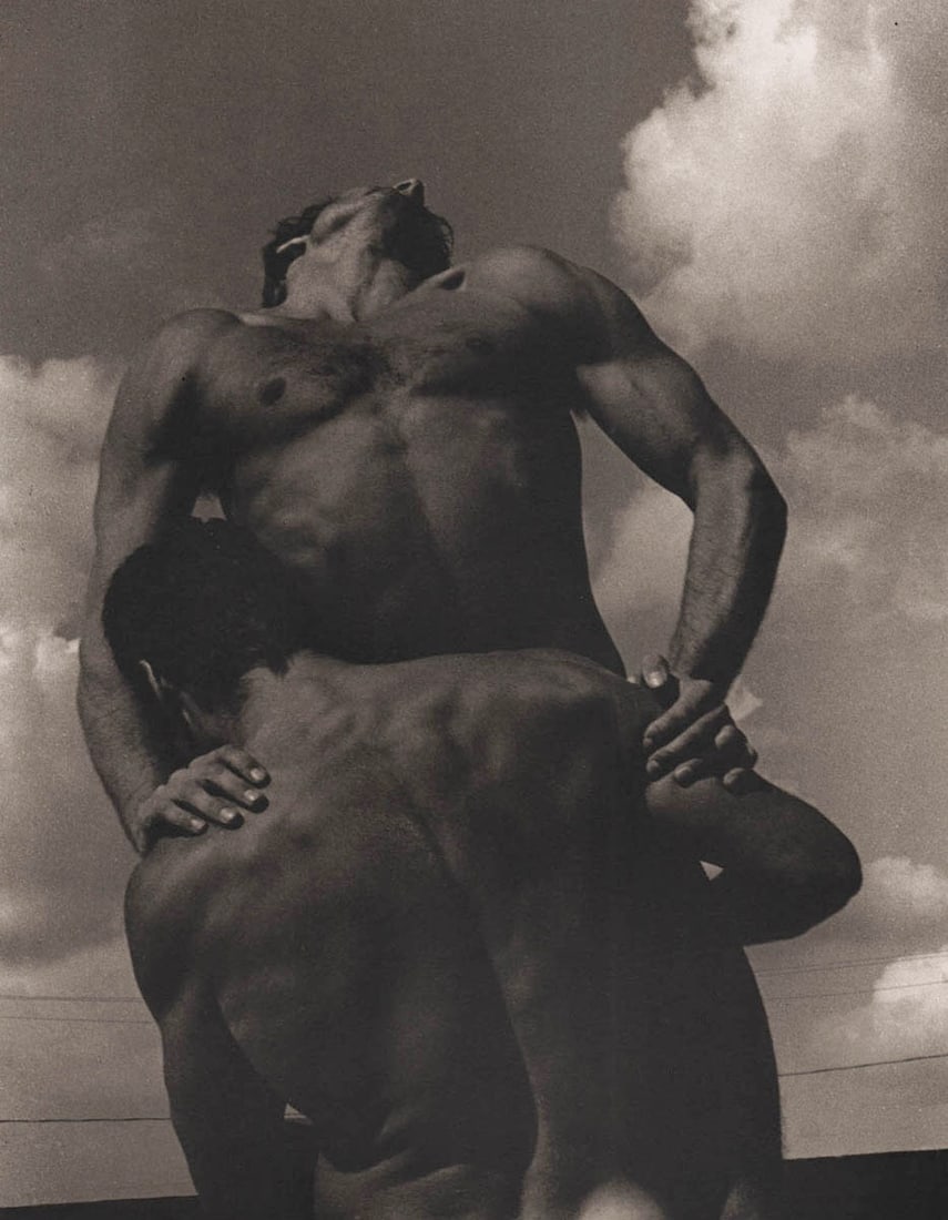 KEN HAAK - Male Figures, 1983: Artist: KEN HAAK Print Title: Male Figures, 1983 Medium: Tri-tone Photo-lithographs (Limited edition of 5000) Printed in the 1980’s, in the US Image size (inches) approx. 8 x 6.5” Ken