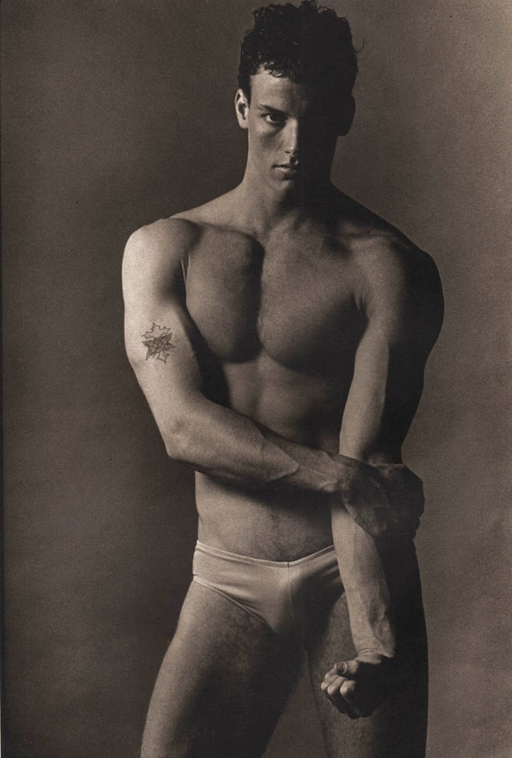 KEN HAAK - Male Figure,1984: Artist: KEN HAAK Print Title: Male Figure,1984 Medium: Tri-tone Photo-lithographs (Limited edition of 5000) Printed in the 1980’s, in the US Image size (inches), approx 9.5 x 6.5” Ken