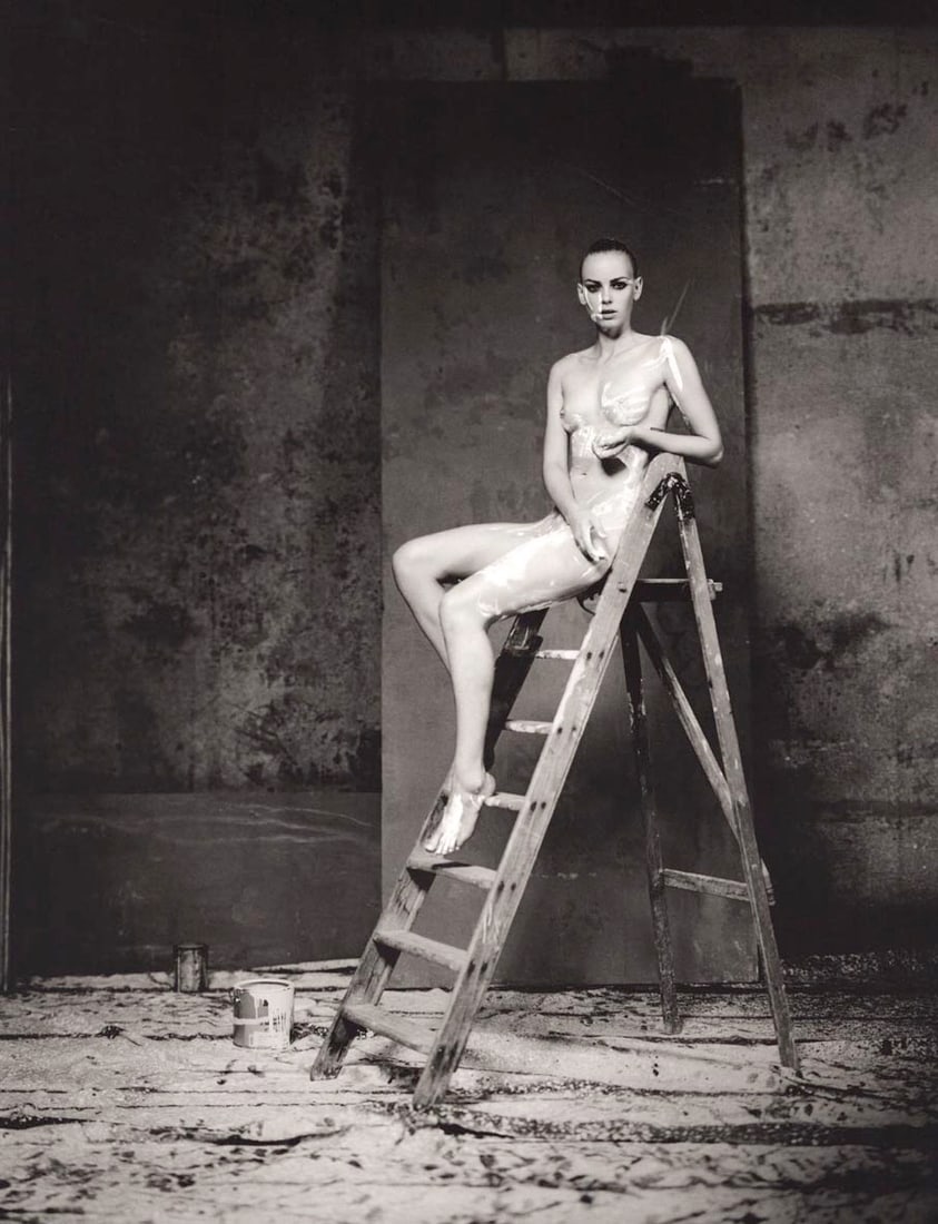 MARC LAGRANGE - The Painter, Sit down, 2012: Artist: MARC LAGRANGE Print Title:The Painter, Sit down, 2012 Printing Date: 2010s Medium: Photo-lithograph Printed in: Italy Image Size: approx. 13 x 10” Marc Lagrange (1957-2015) was a
