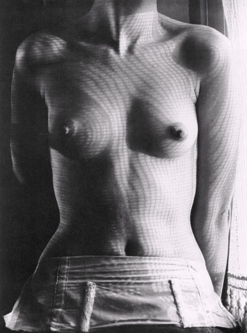 MAN RAY - Untitled, Female Figure: Artist: MAN RAY Print Title: Untitled, Female Figure Medium: Sheet Fed Graure Printed Printed 1980’s in the US Image size (inches) approx. 7.5 x 6” Man Ray was an American visual artist