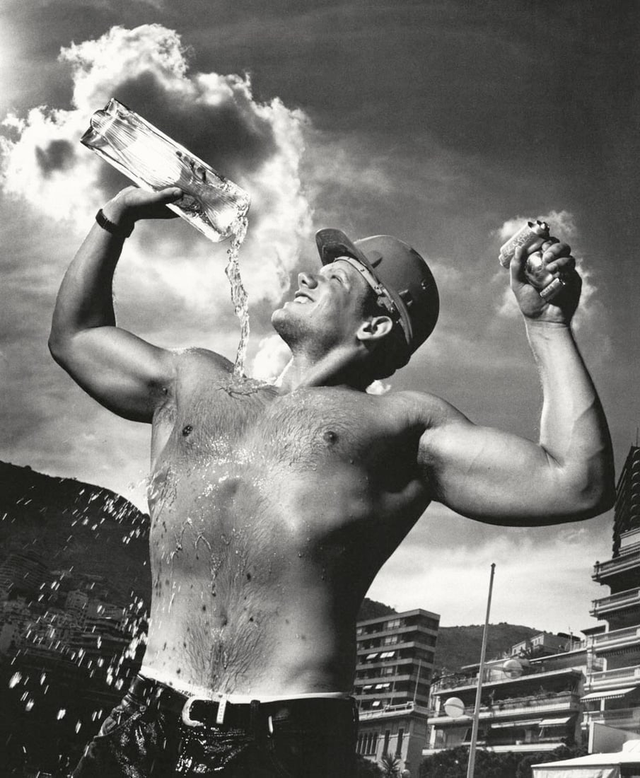 HELMUT NEWTON - Givenchy Perfume, Monte Carlo, 1966: Artist: HELMUT NEWTON Print Title: Givenchy Perfume, Monte Carlo, 1966 Medium:Photolitho Printed in 2000 in Italy Image size (inches) approx.11 x 9.5” Helmut Newton (1920-2004) was a