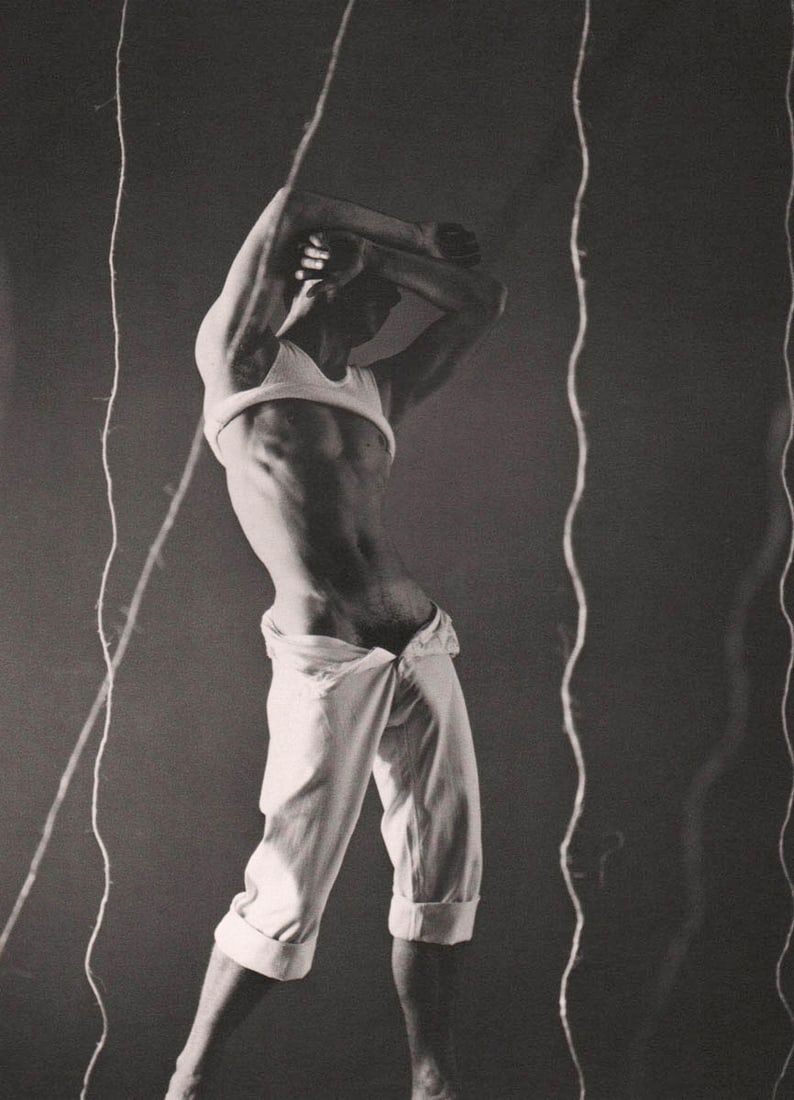 GEORGE PLATT-LYNES - Male Figure, 1952: Artist: GEORGE PLATT-LYNES Print Title: Male Figure, 1952 Medium: Duotone Print Printing: 1990’s in the US Image Size: approx. 8.5 x 6.5” George Platt Lynes (1907 – 1955) was an