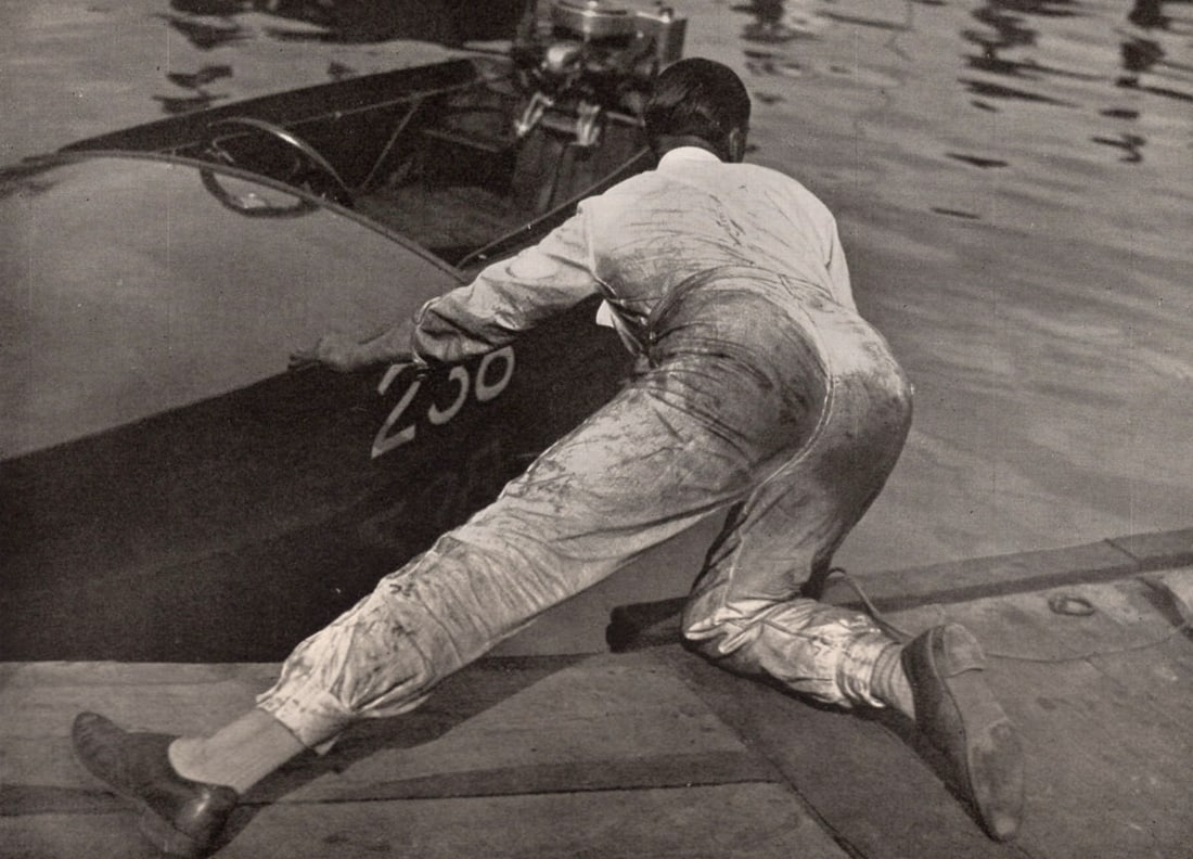 FRIEDRICH SEIDENSTUCKER - Speedboat, 1930’s: Artist:FRIEDRICH SEIDENSTUCKER Print Title: Speedboat, 1930’s Medium: Rare, vintage Photoengraving Printed 1930’s in Germany Image size (inches) approx. 4.5 x 6” COA Included