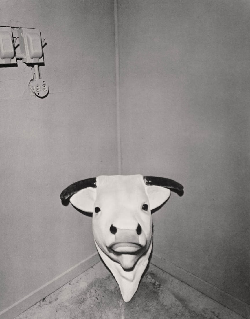 BURK UZZLE - Cow: Artist: BURK UZZLE Print Title: Cow Medium: Sheet-fed Gravure Printing Date: 1970's Printed in Switzerland Image Size approx. 10.75 x 8.5 inches Burk Uzzle is an American photojournalist, previously a