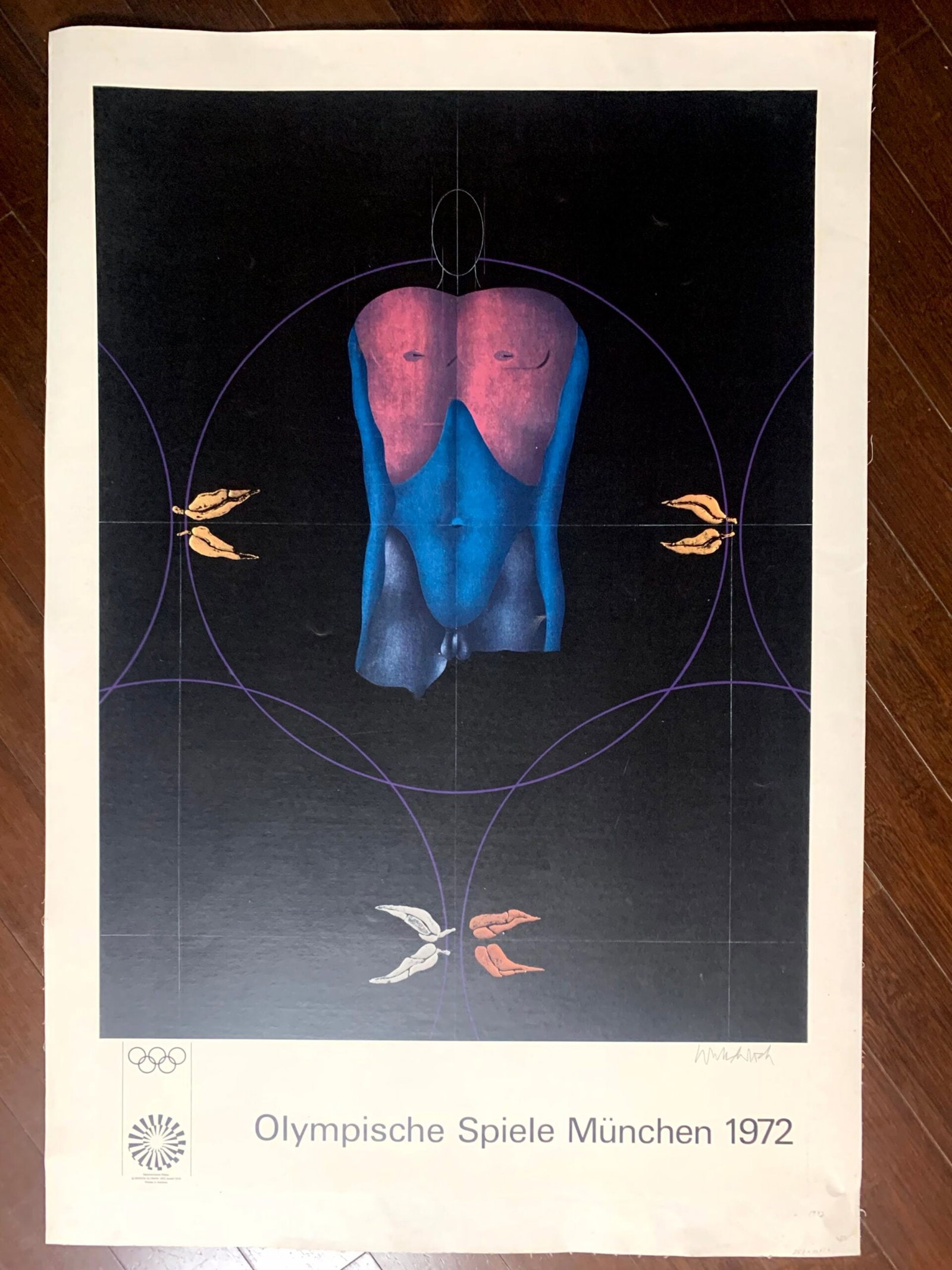 Sas Airlines - Middle East - Art By Nielsen (1960) 25x39.5 US Travel Poster LB (1 of 4)