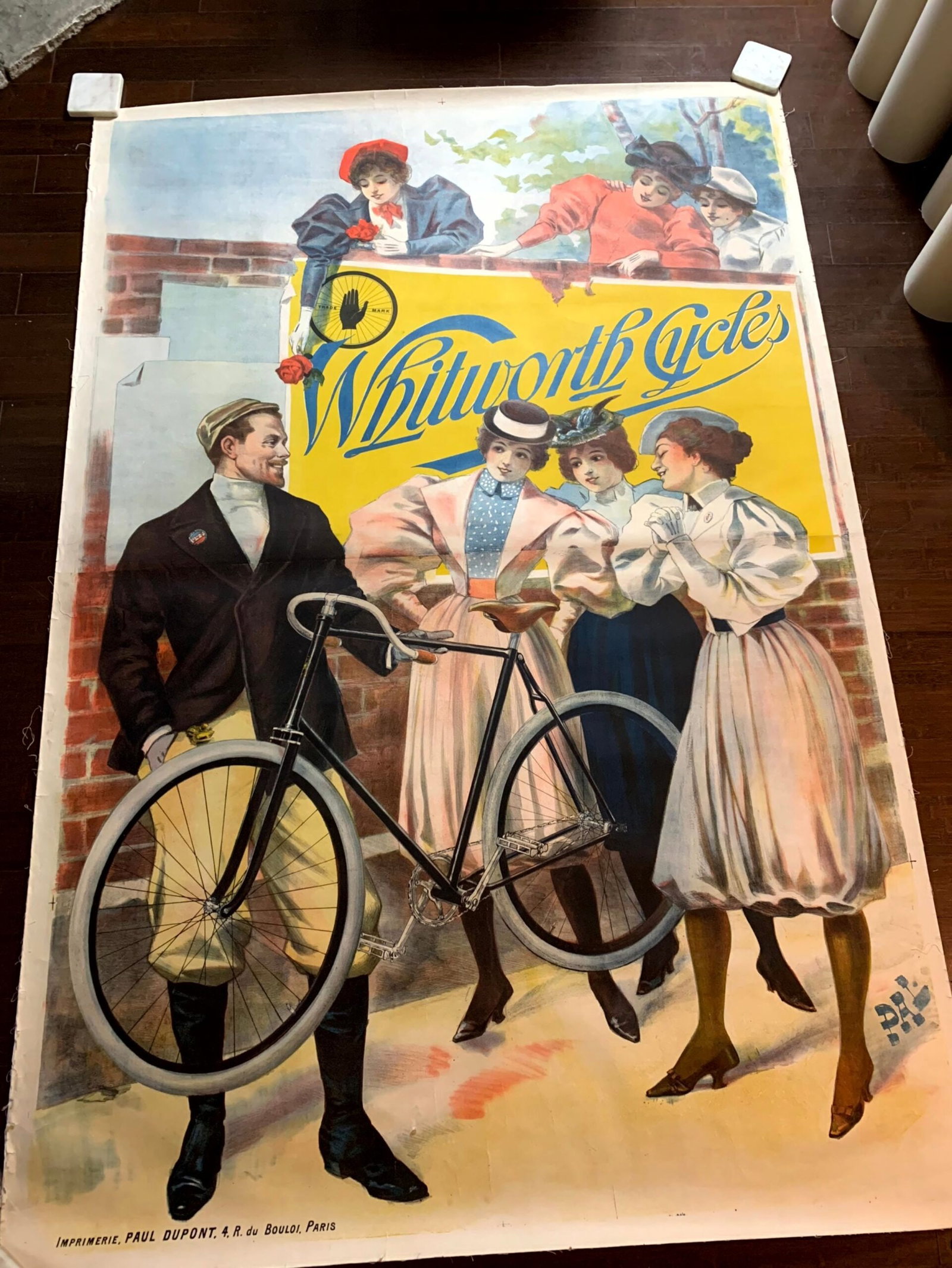 Cruwell Tabak (1920's) Tobacoo Advertising Poster - Rare Gold Art (1 of 6)