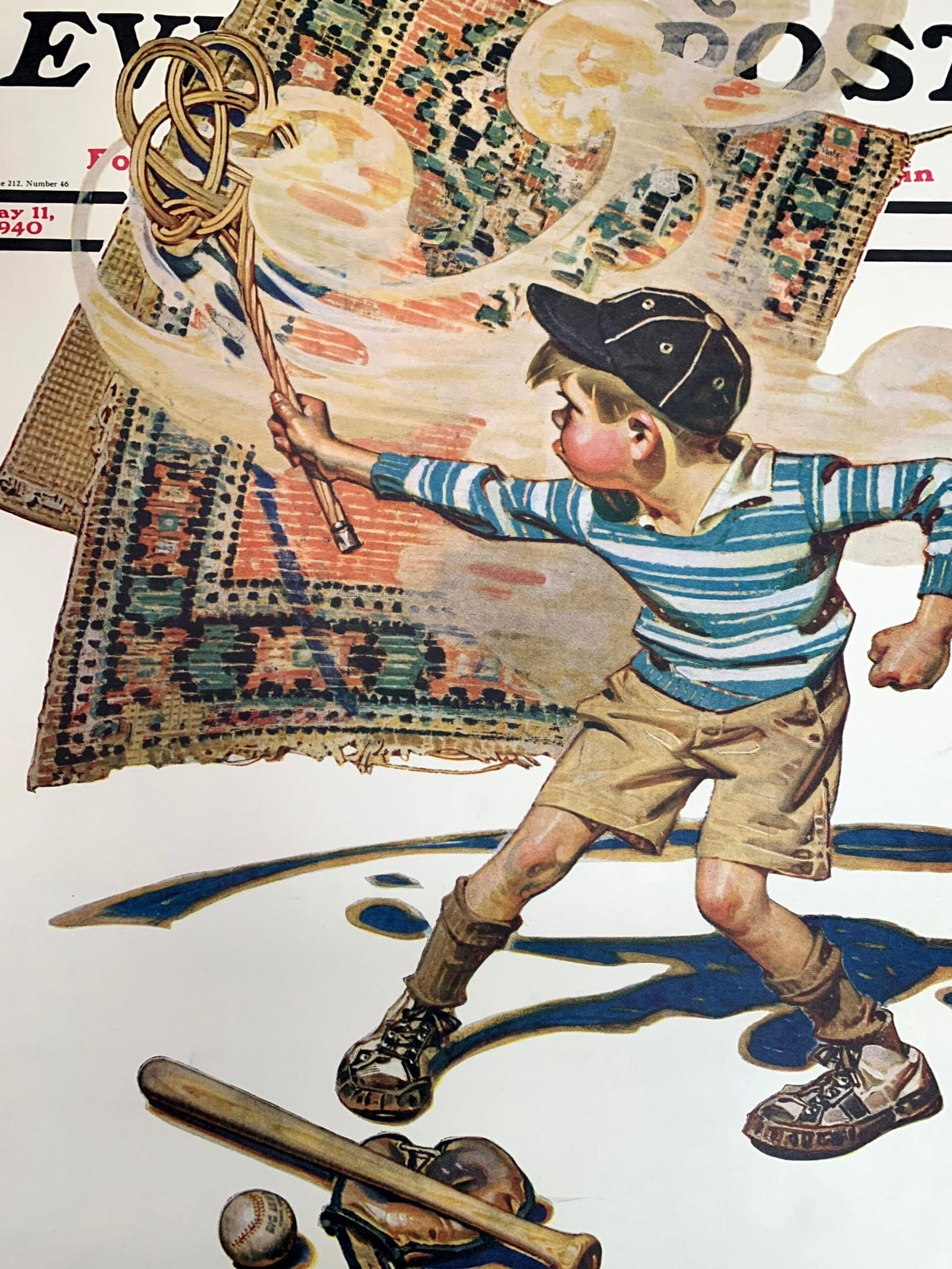 22x28 Newstand Poster Saturday Evening Post - Art By Stevan Dohanos centering The Christmas Tree - 3