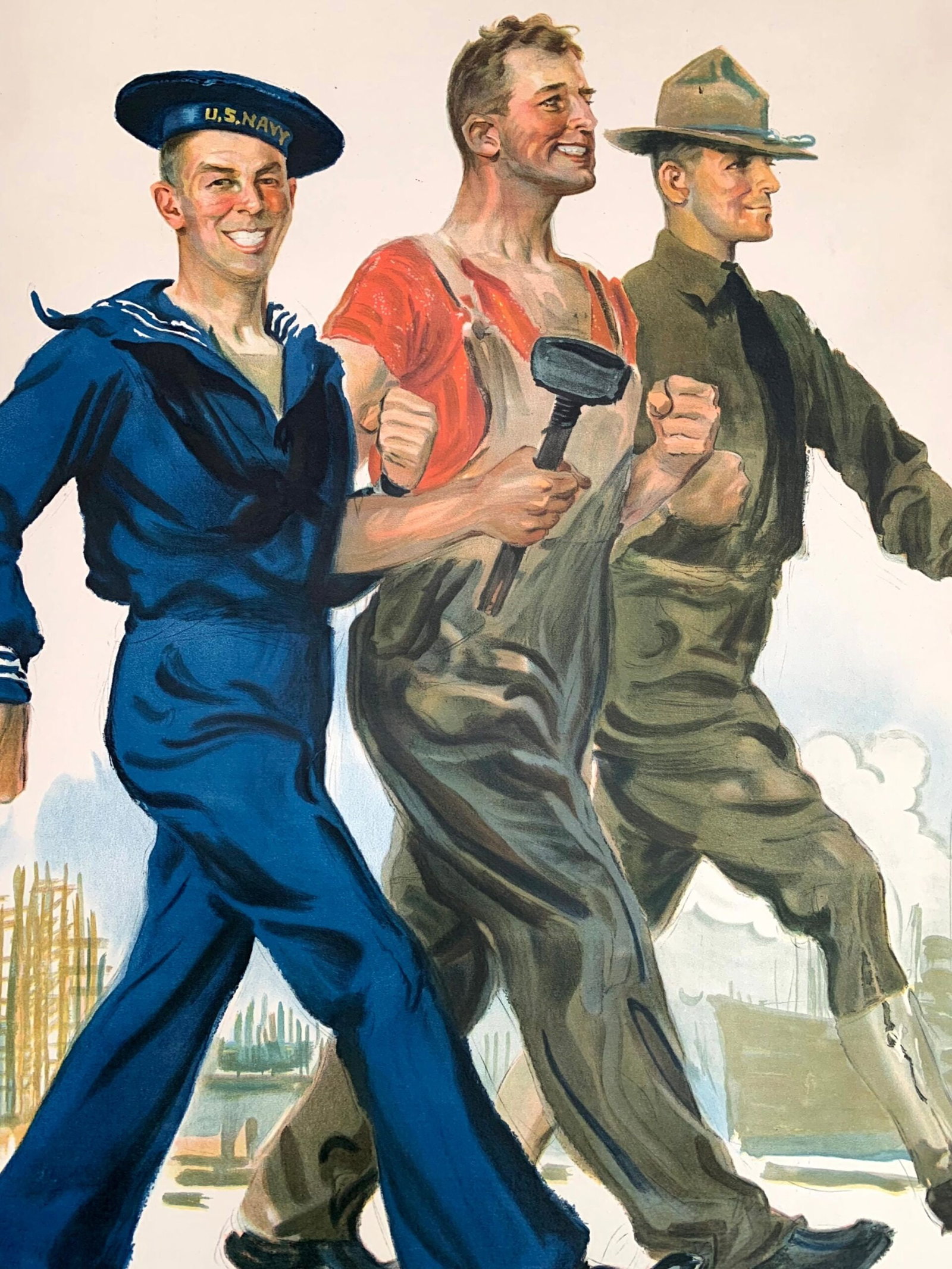 22x28 1942 Newstand Poster Saturday Evening Post - Art By Rudy Arnold soldier Looking Through - 6