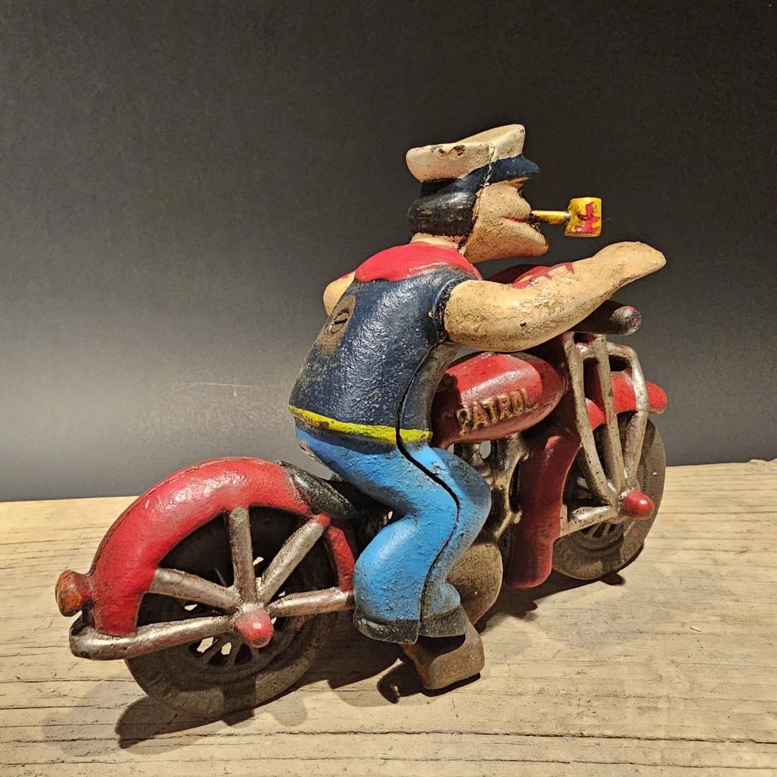 Cast Iron Saylor on Patrol Motorcycle - 13
