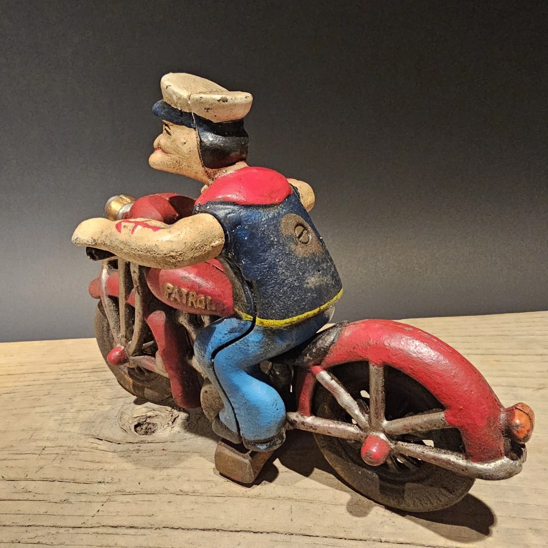 Cast Iron Saylor on Patrol Motorcycle - 2