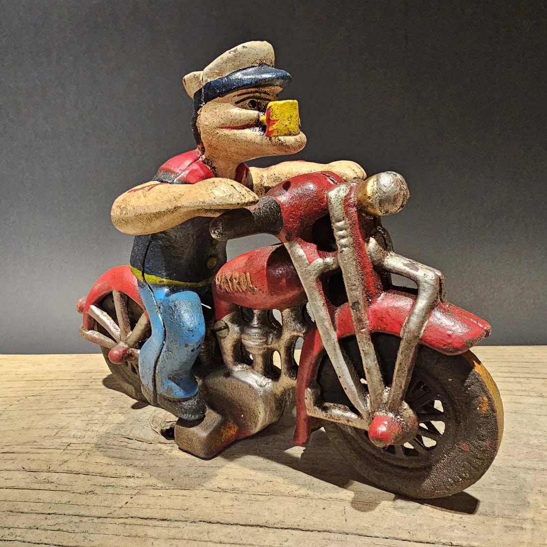Cast Iron Saylor on Patrol Motorcycle - 4