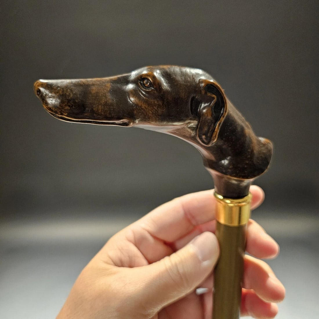 36" Greyhound Dog Walking Stick Cane - 10
