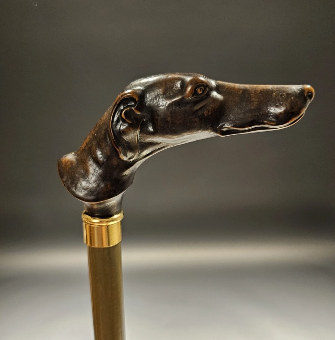 36" Greyhound Dog Walking Stick Cane - 13