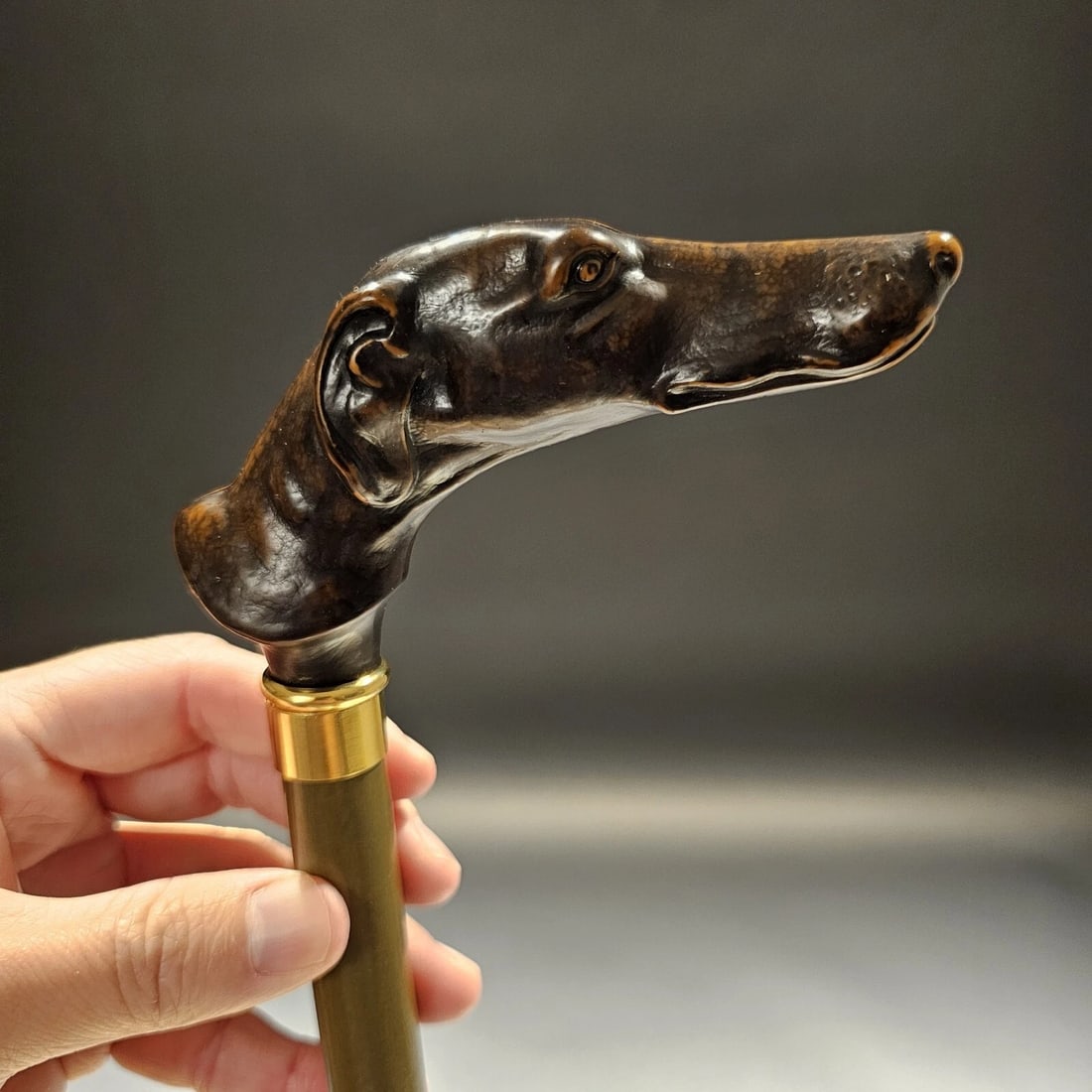 36" Greyhound Dog Walking Stick Cane - 15