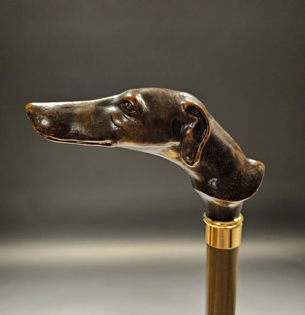 36" Greyhound Dog Walking Stick Cane - 2