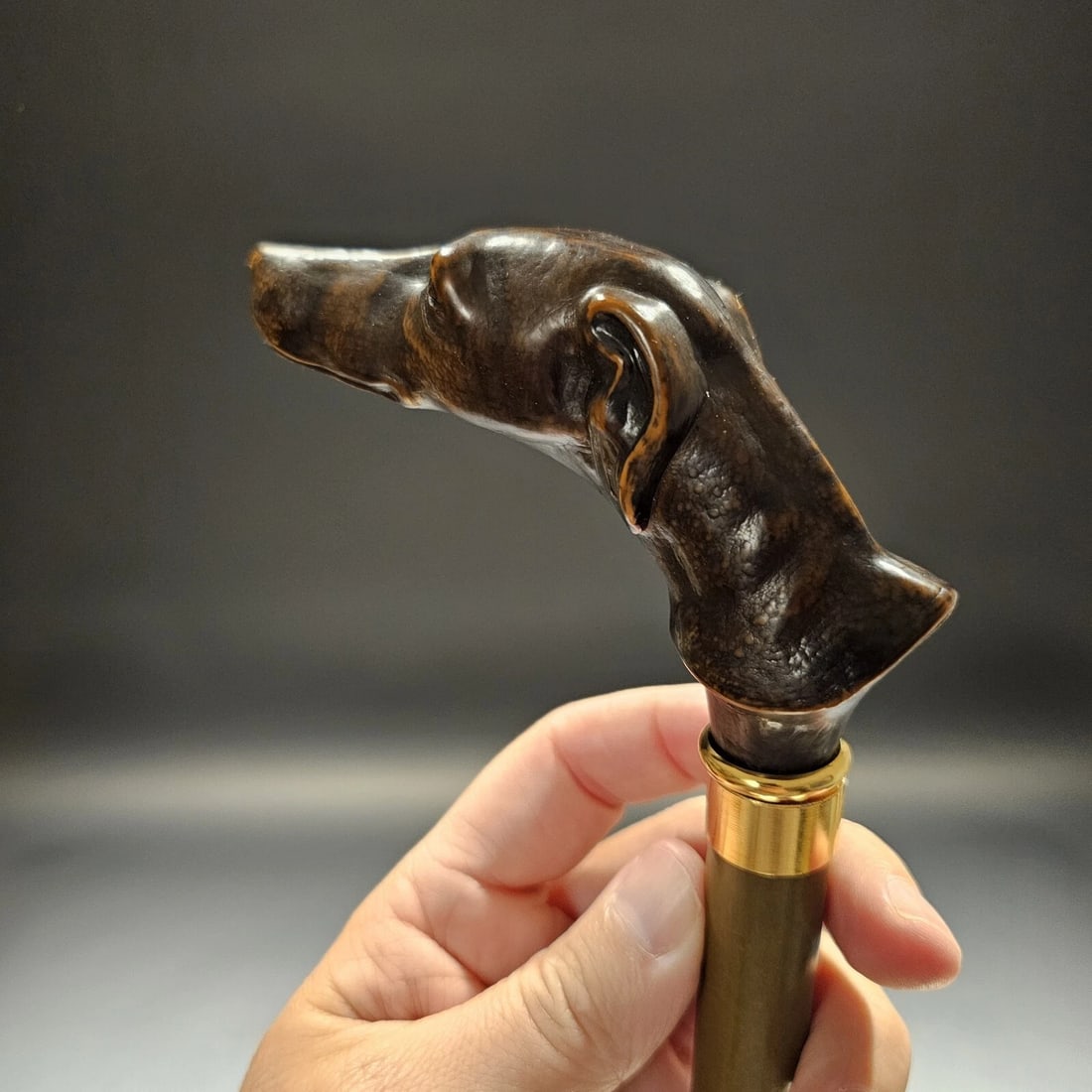 36" Greyhound Dog Walking Stick Cane - 7