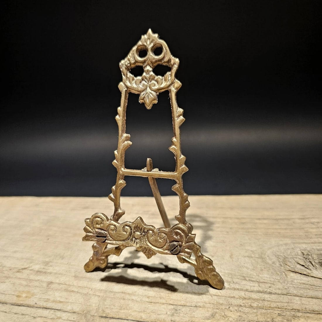 5" Miniature Brass Desk Easel - 12