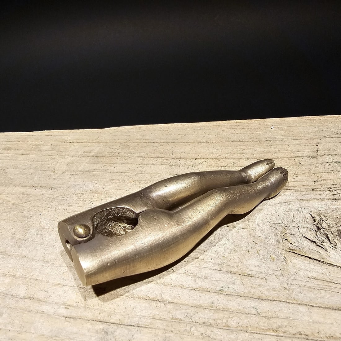4" Brass Risque Lady Legs Nut Cracker - 10