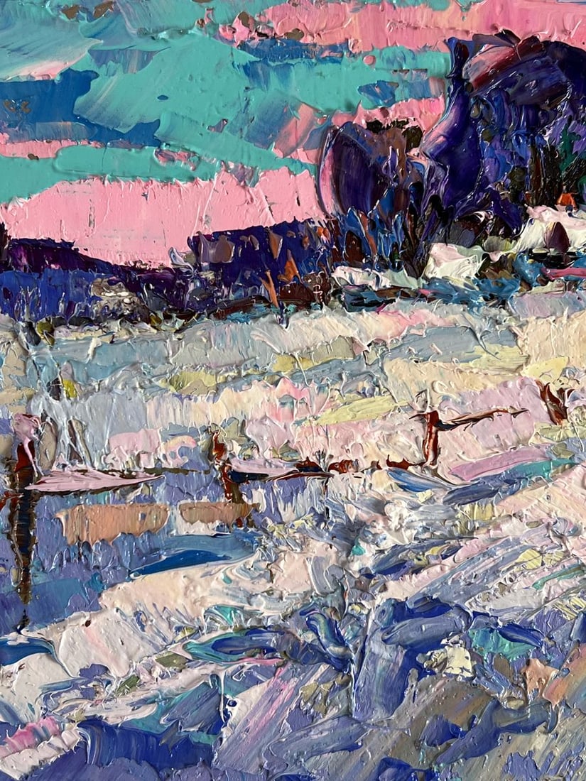 Oil painting Winter Silence Oksana Ivanyuk - 5