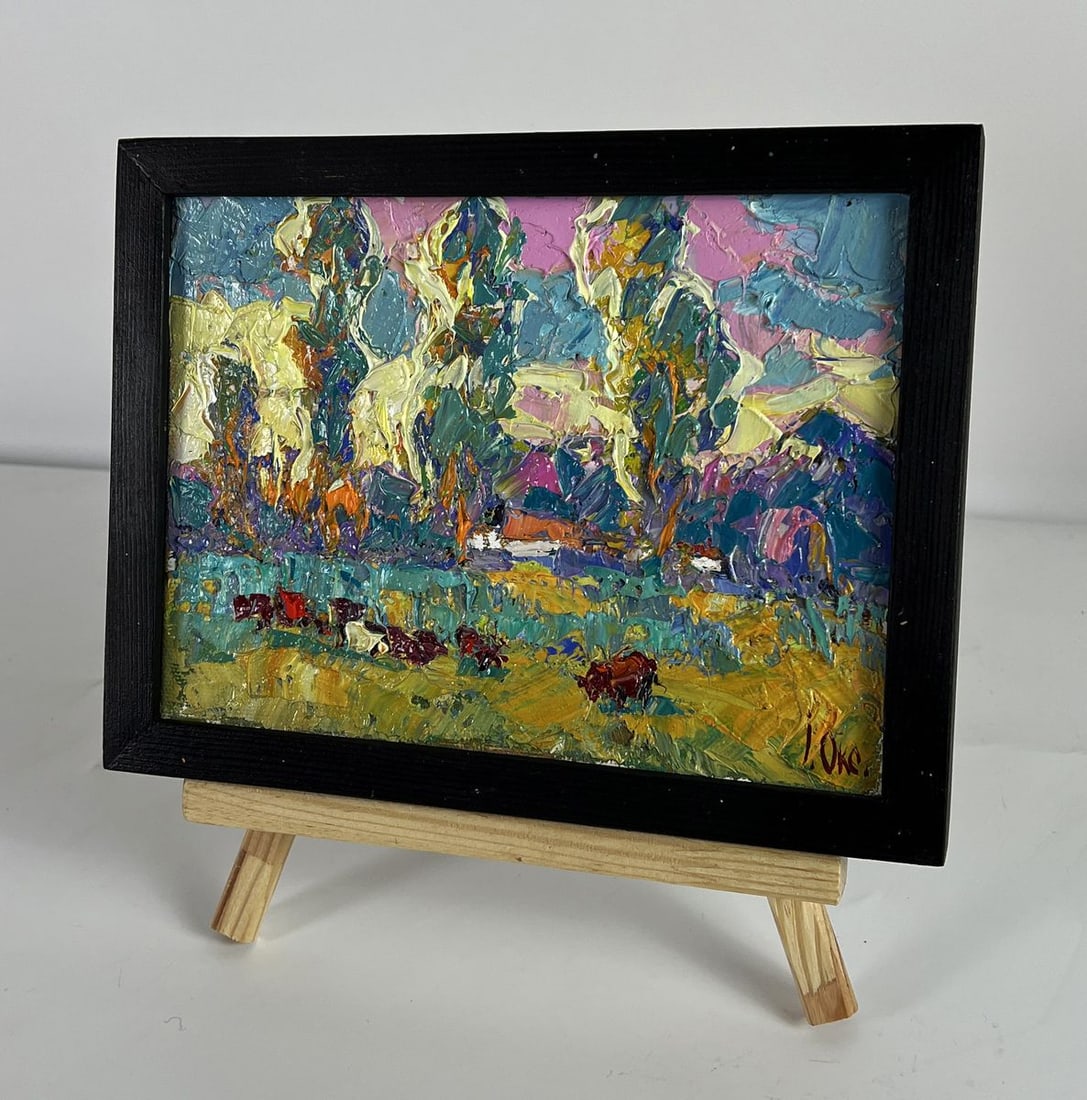 Oil painting Edge of the Village Oksana Ivanyuk - 2