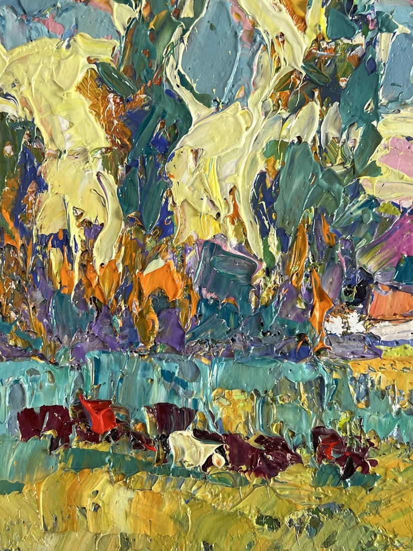 Oil painting Edge of the Village Oksana Ivanyuk - 5