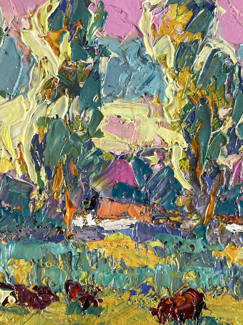 Oil painting Edge of the Village Oksana Ivanyuk - 6