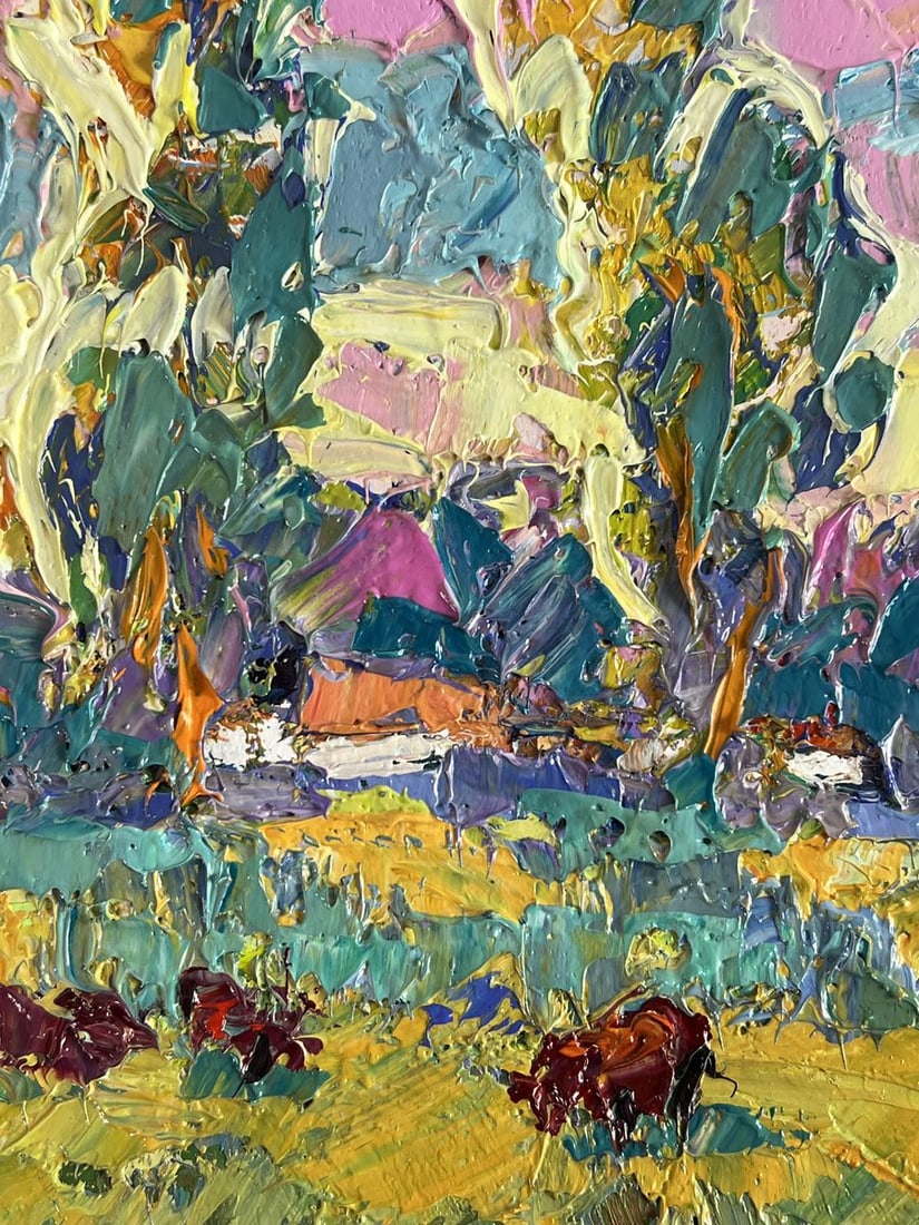 Oil painting Edge of the Village Oksana Ivanyuk - 7