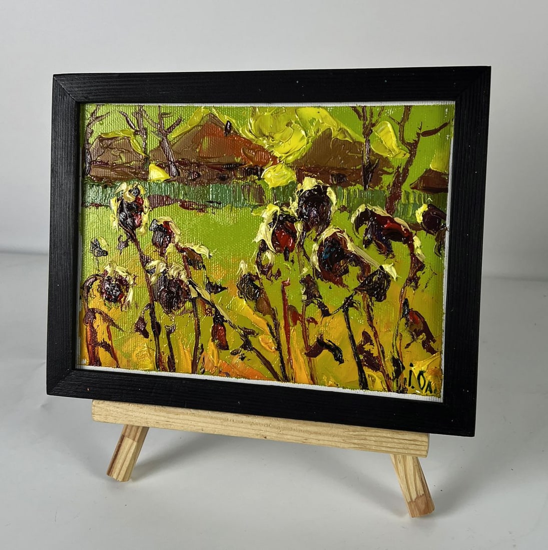 Oil painting Yellow sunset over the village Oleksiy Ivanyuk - 2