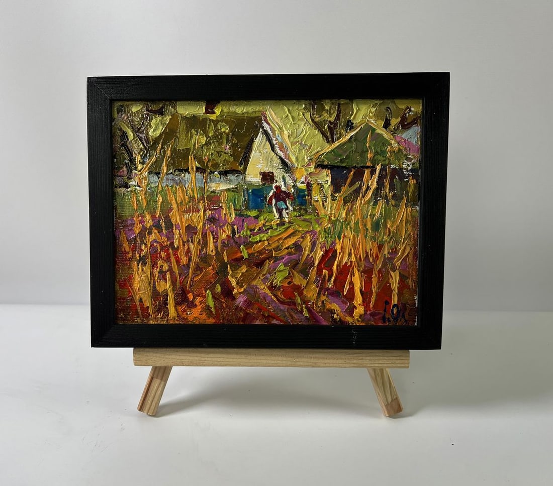 Oil painting Warm autumn in the village Oleksiy Ivanyuk: NoAAA5896*** ABOUT THIS PAINTING **** TITLE: "Warm autumn in the village"* ARTISTS: Oleksiy Ivanyuk* SIZE: 15x20 cm/5.90x7.87 inches'* MEDIUM: oil, canvas* HAND PAINTED: Original painting from our