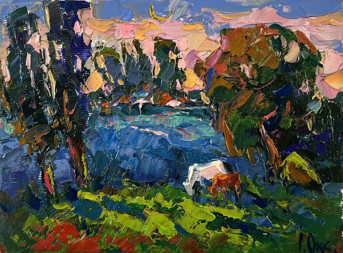 Oil painting Morning nature Oksana Ivanyuk - 3