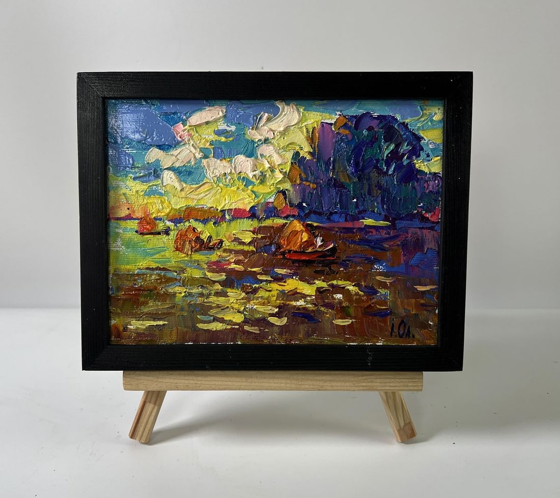 Oil painting Evening on the river Oleksiy Ivanyuk (1 of 8)