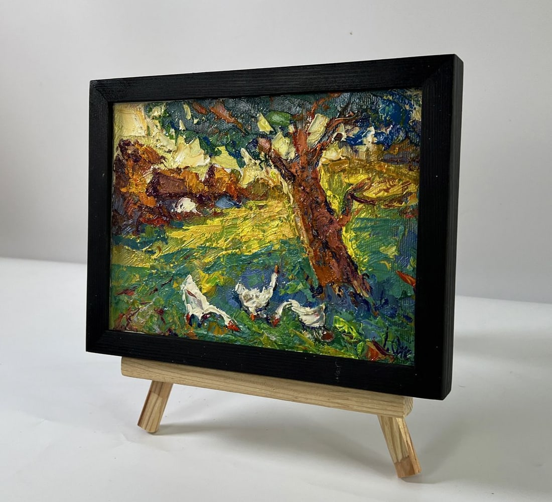 Oil painting In the shade of the trees Oksana Ivanyuk - 2
