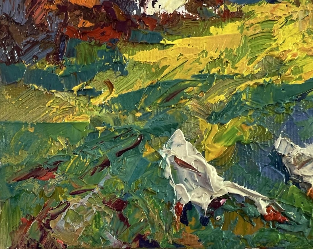 Oil painting In the shade of the trees Oksana Ivanyuk - 6