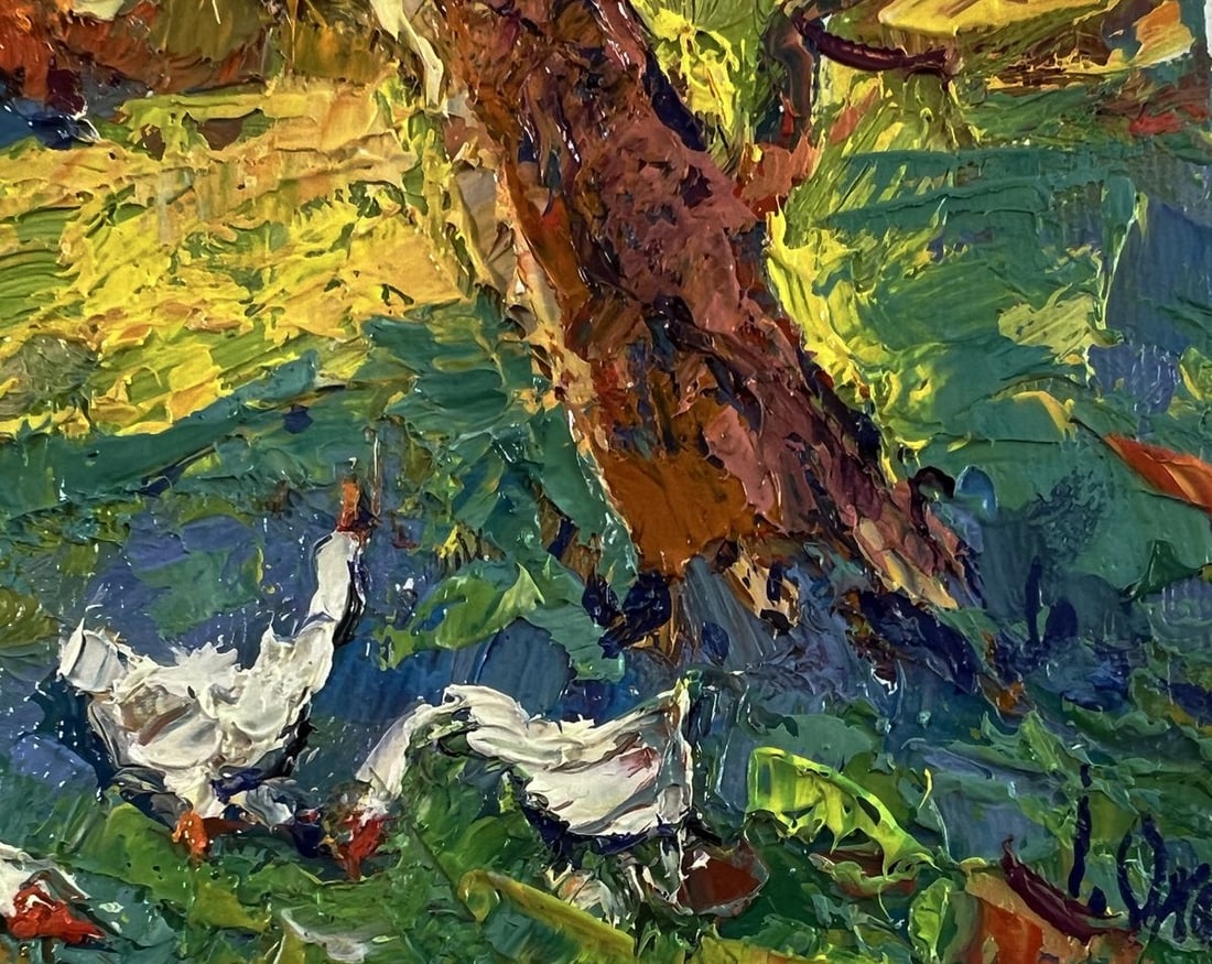 Oil painting In the shade of the trees Oksana Ivanyuk - 7