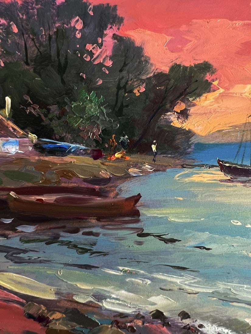 Oil painting Boats at sunset Yuriy Suprunchuk - 10